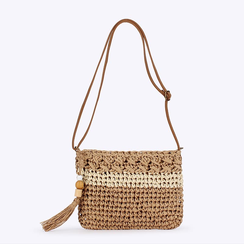 Bolsa retro tejida a mano estilo verano