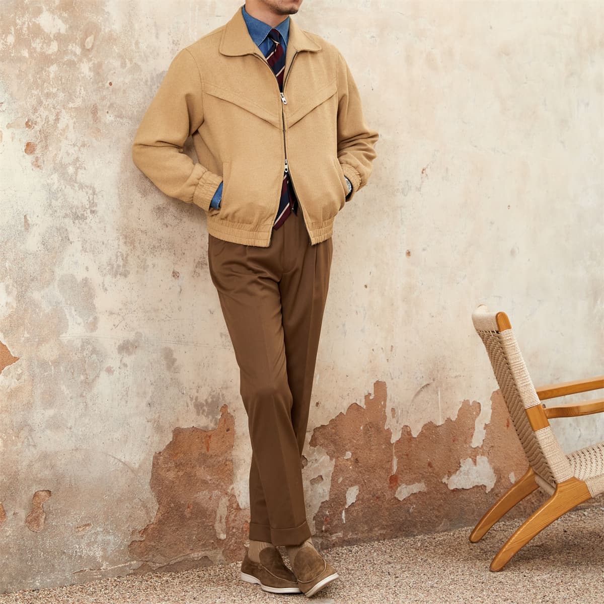 Chaqueta corta estilo vintage para hombre