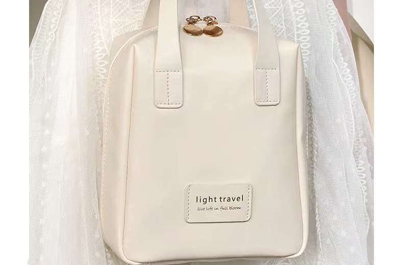 Bolsa de cosméticos PU forma concha impermeable