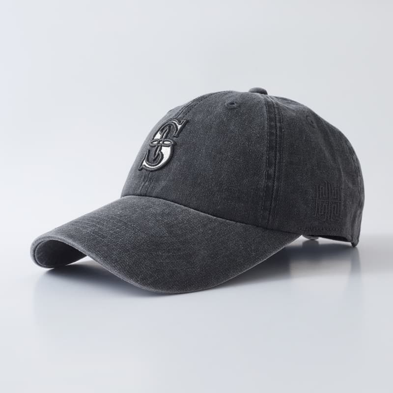 Gorra de béisbol con bordado 3D y acabado vintage
