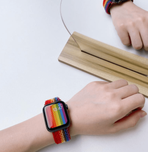 Pulsera de nylon para reloj, hebilla cuadrada metálica