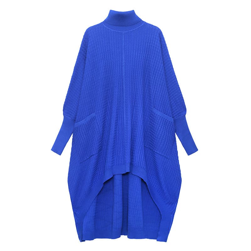 Jumpsuit suelto de punto con cuello alto para mujer