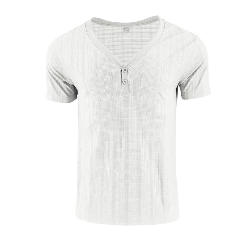 Playera cuello V hombre poliéster transpirable