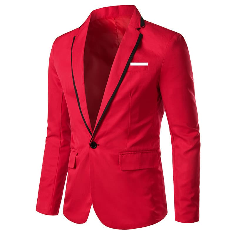 Blazer algodón entallado solapa botón único