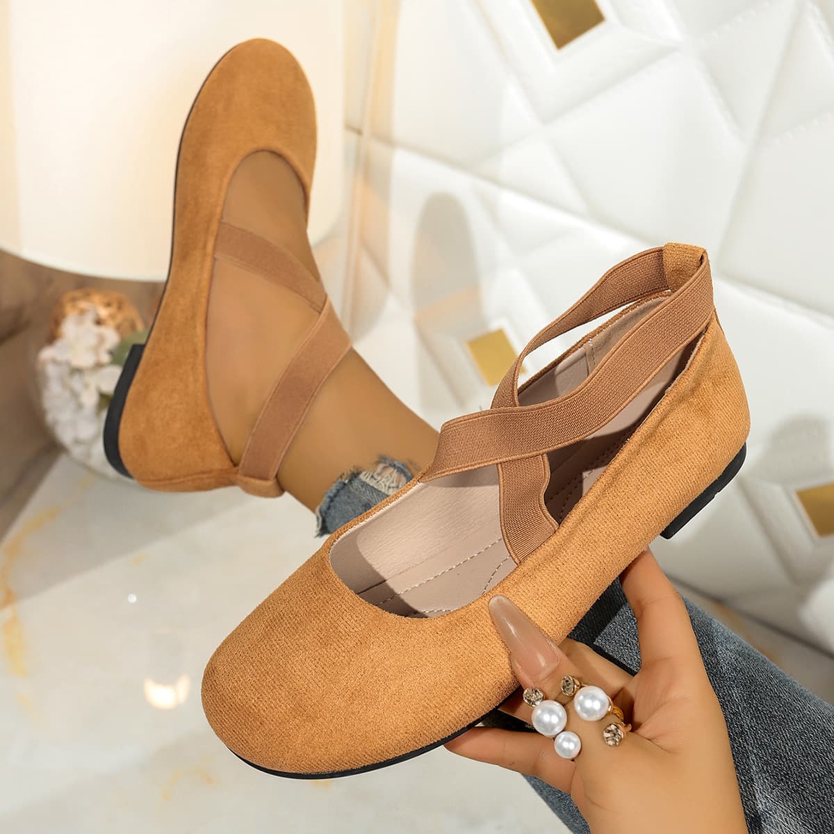 Zapatos deportivos de mujer de punta redonda con suela plana