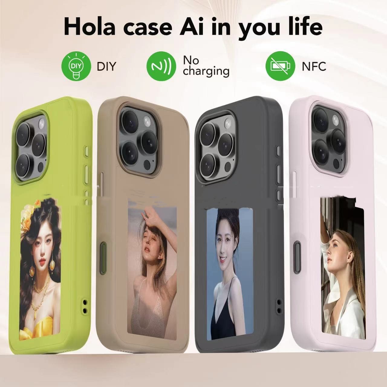 Funda DIY con pantalla e-ink cuatricolor para iPhone