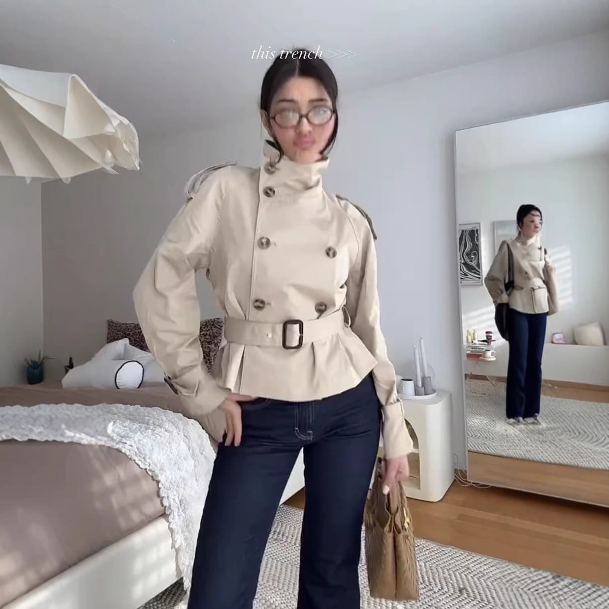 Abrigo mujer cuello parado moda