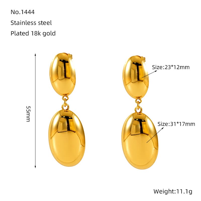 Aretes geométricos ovalados simples