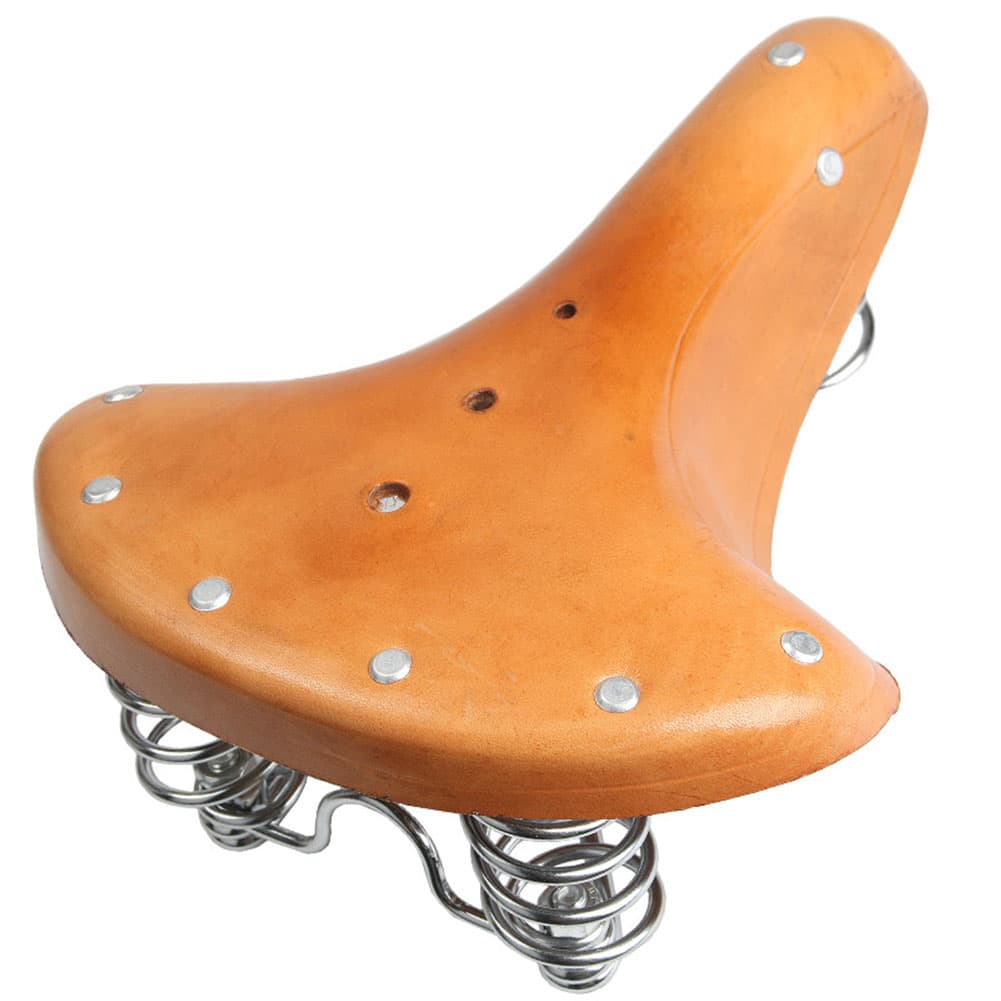 Asiento de cuero para bicicleta
