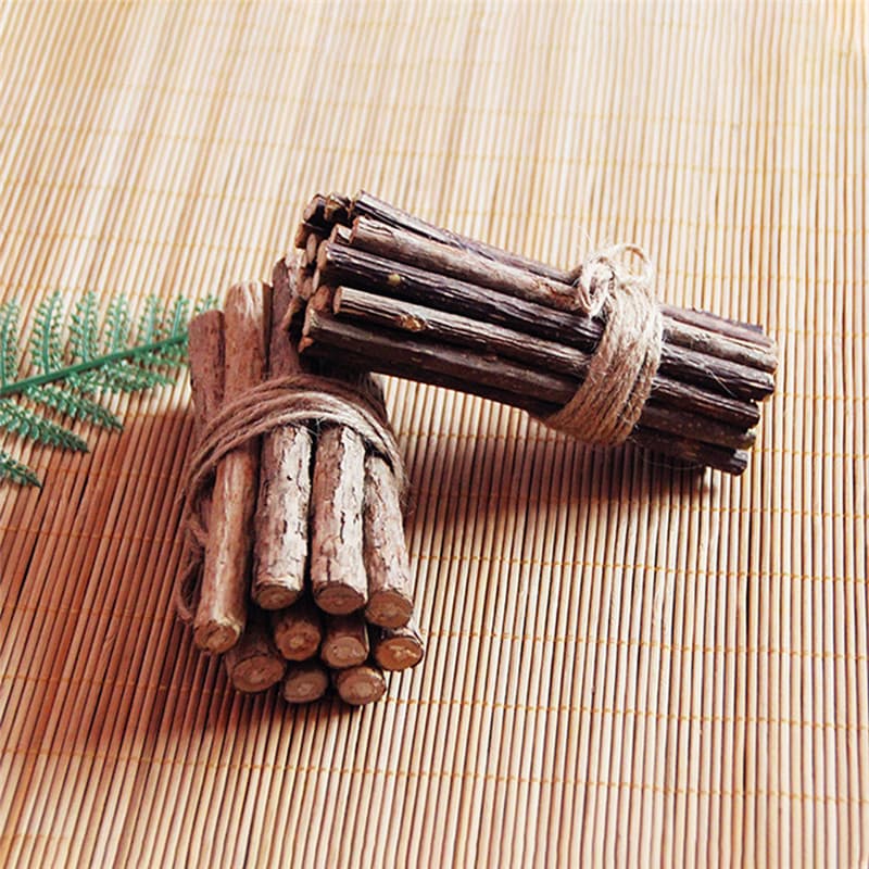 Bastones masticables de madera para gatos, 10 bolsas