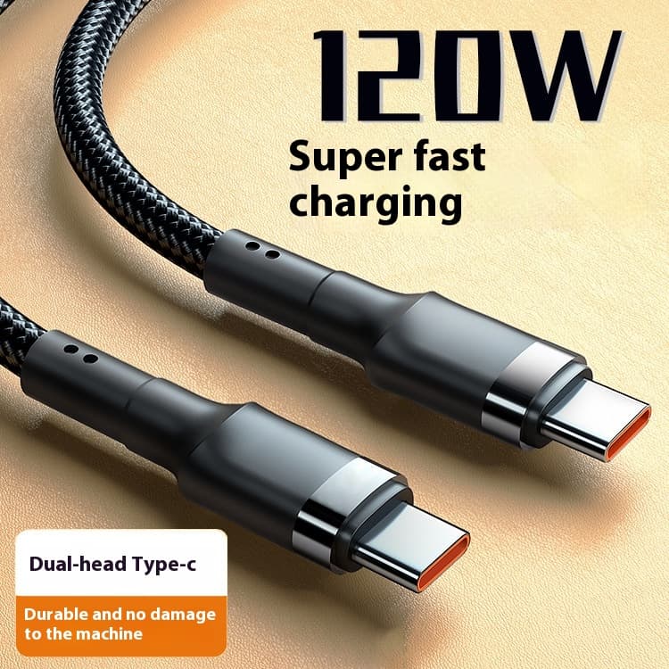 Cable doble Tipo-C de carga rápida 120W