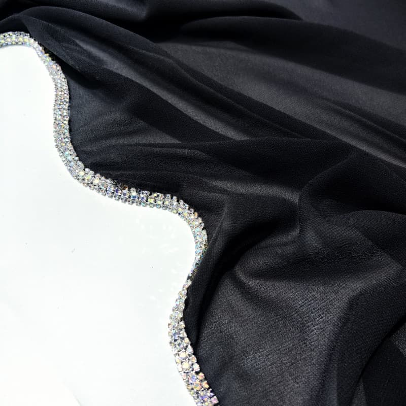 Pañuelo de gasa para mujer color sólido diamante