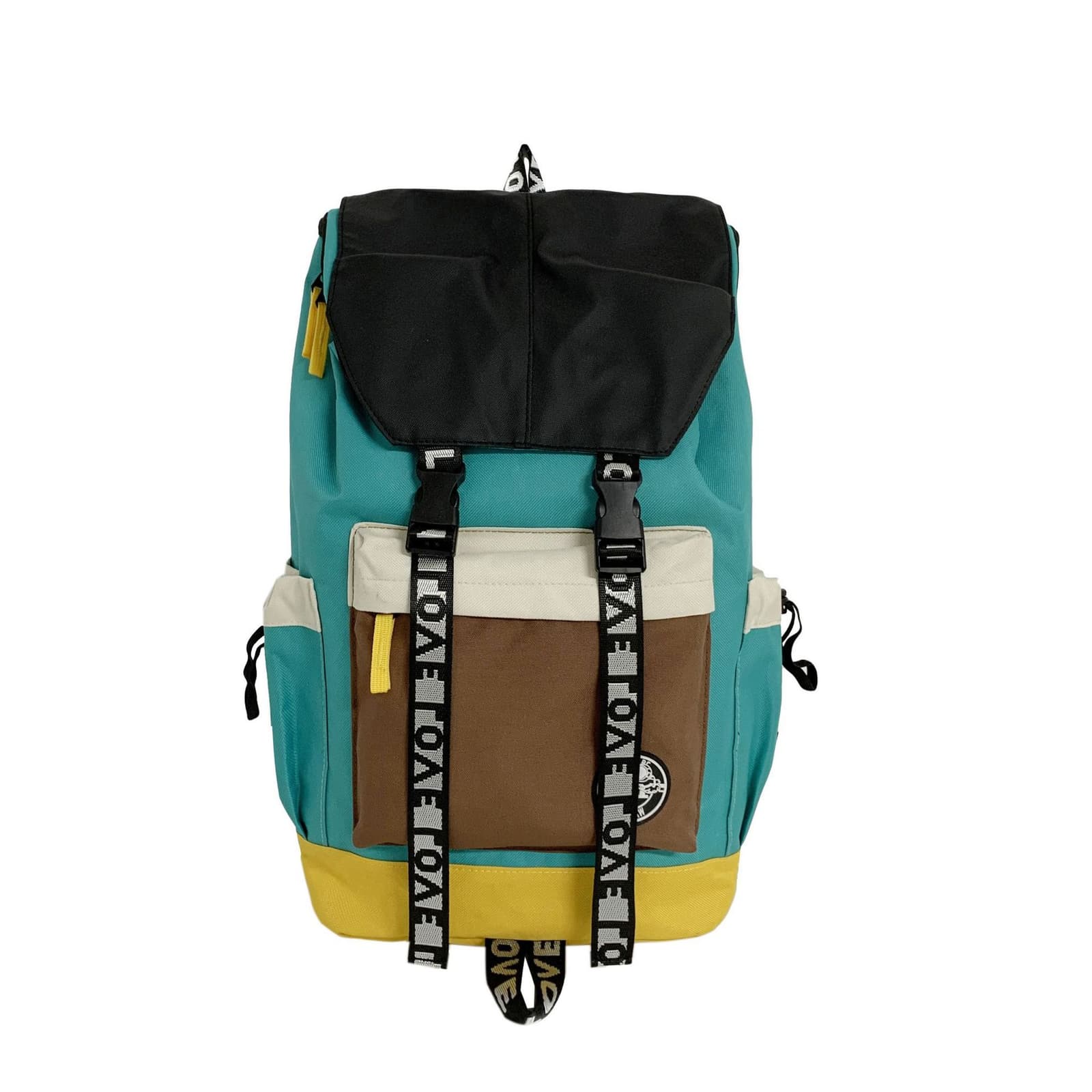 Mochila de viaje con colores combinados para hombre y mujer