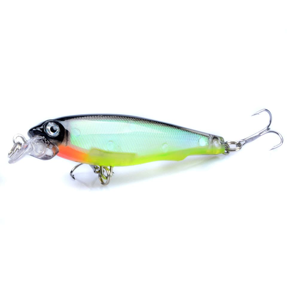 Señuelo minnow láser 8cm cebo pesca plástico duro