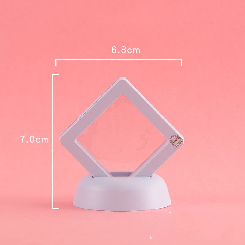 Caja vitrina de joyería 3D suspendida para anillos y monedas