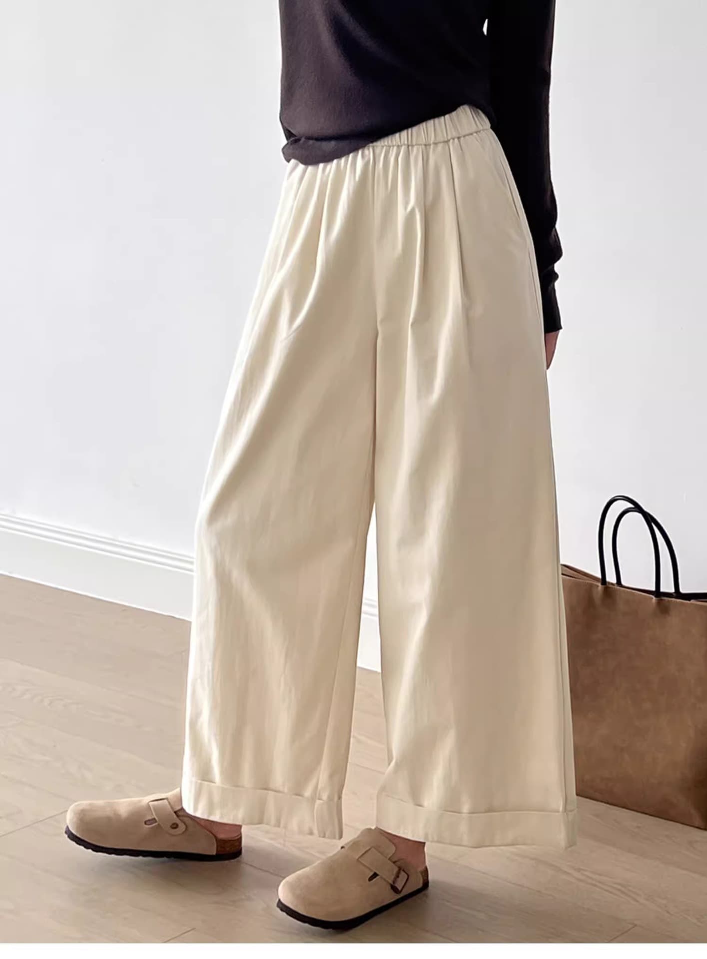 Pantalones rectos holgados de estilo retro para mujer