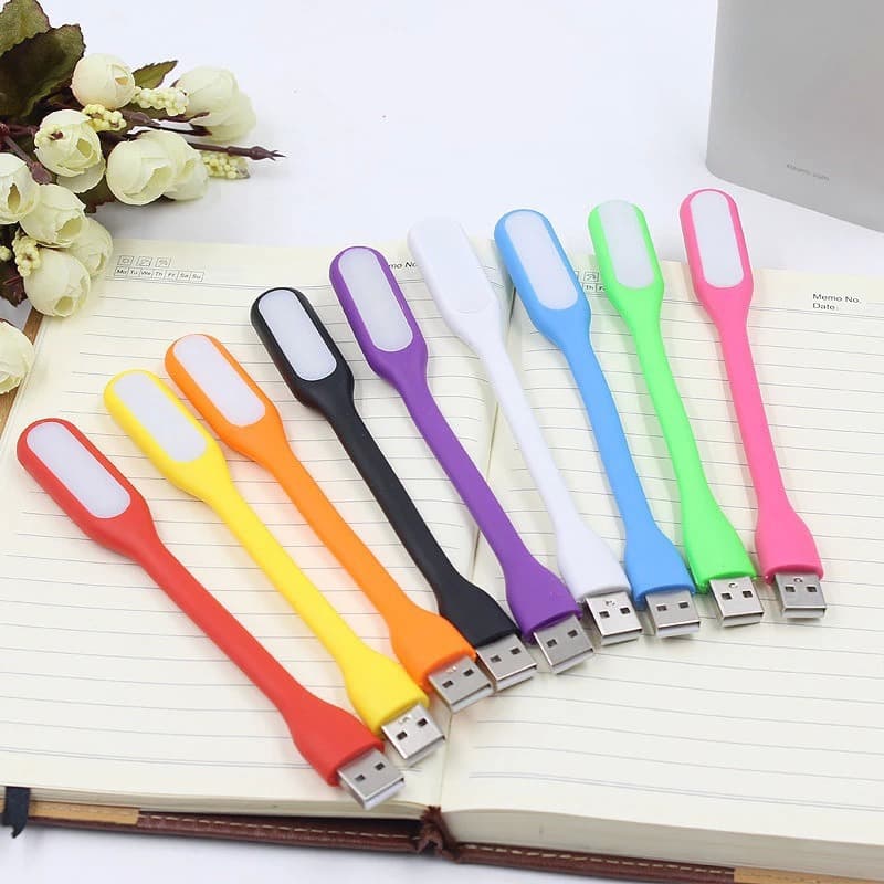 Luz nocturna LED USB flexible para leer