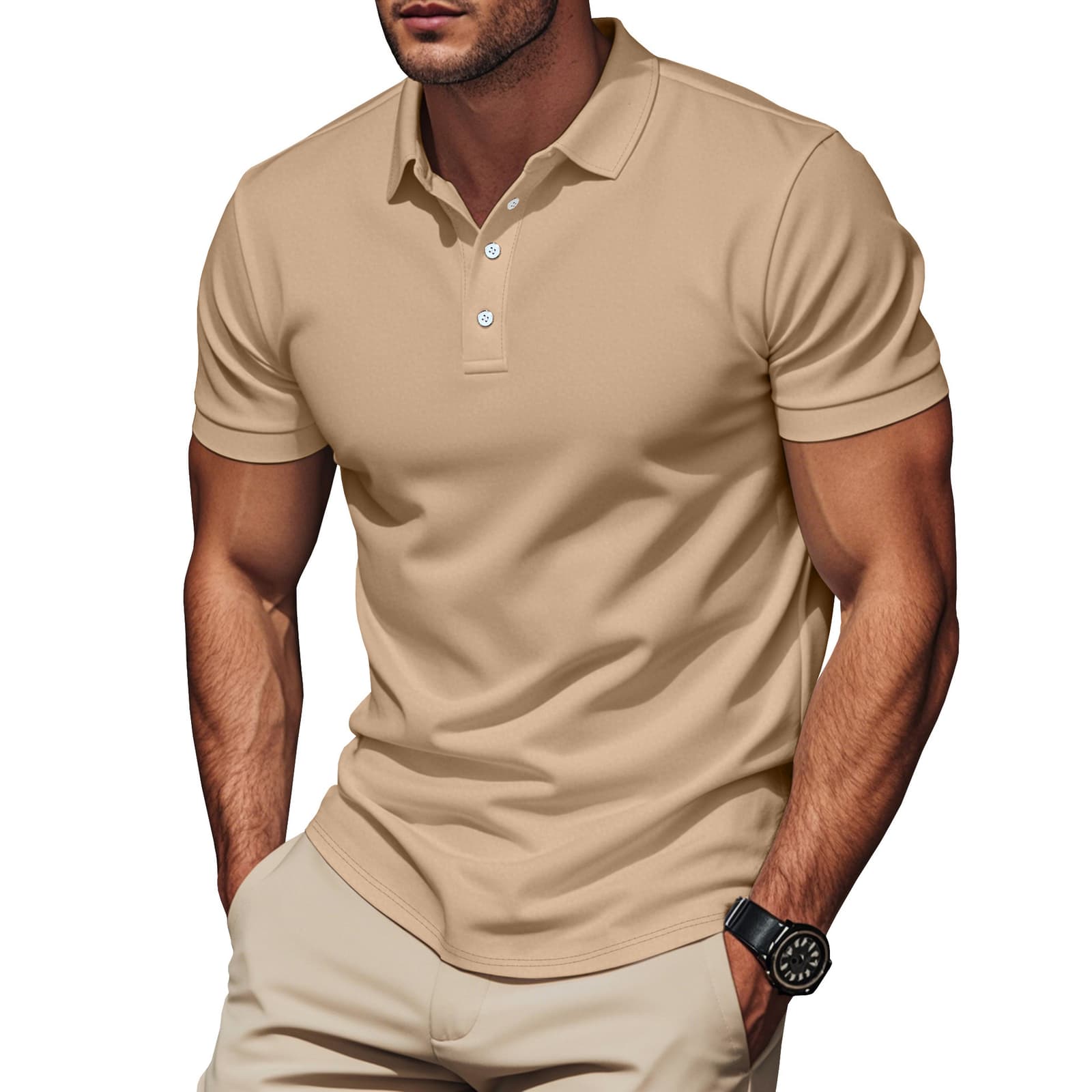 Camiseta casual británica de verano para hombre