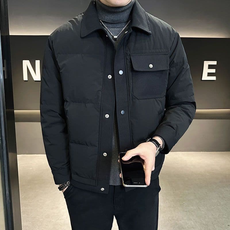 Chaqueta de plumón estilo coreano para hombre