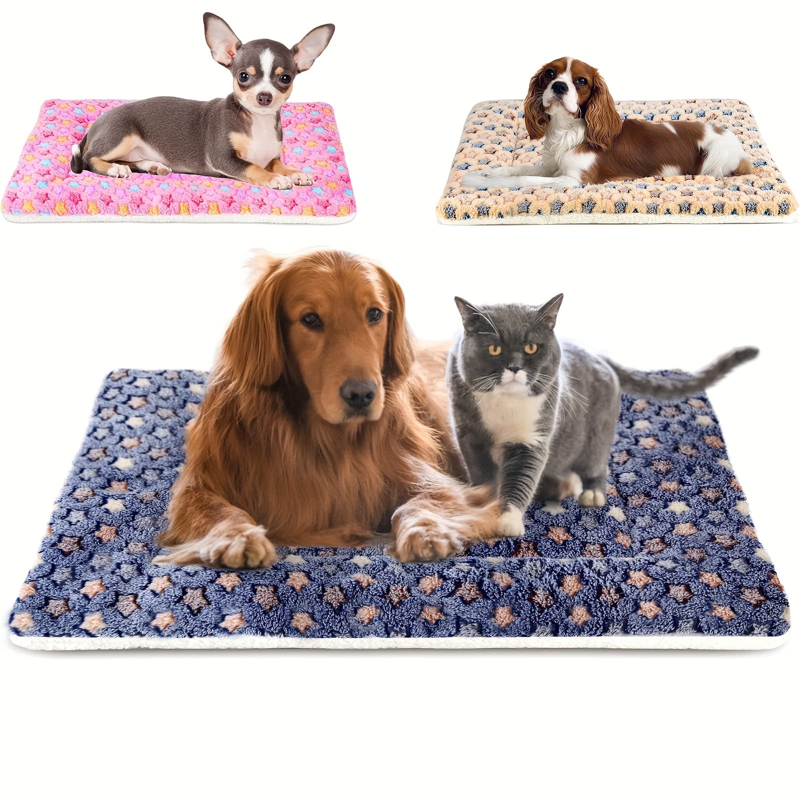 Cama reversible antideslizante para perros y gatos lavable