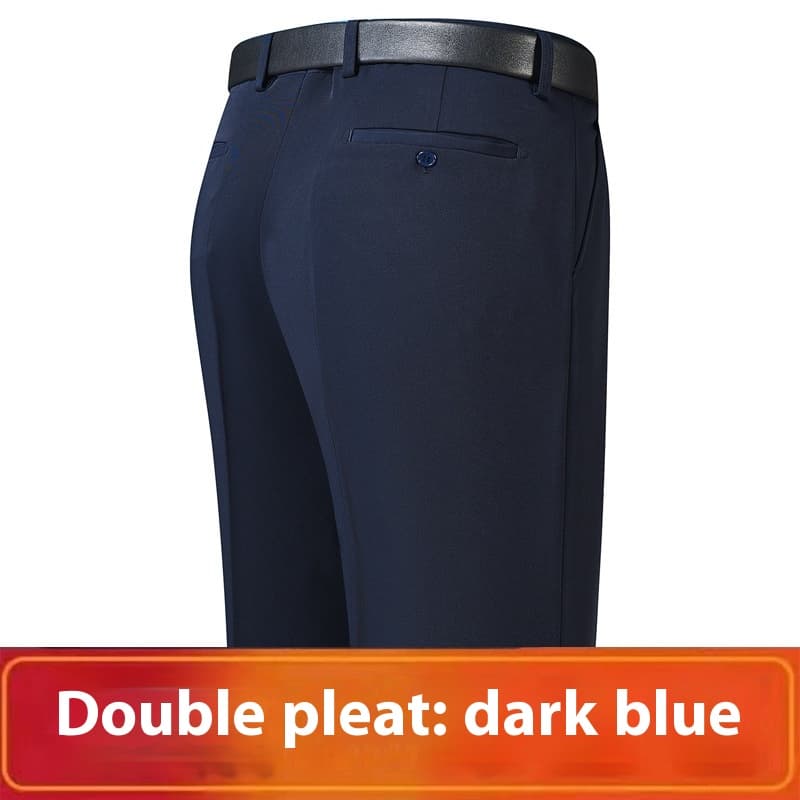 Pantalones de traje talla grande cintura alta para hombre