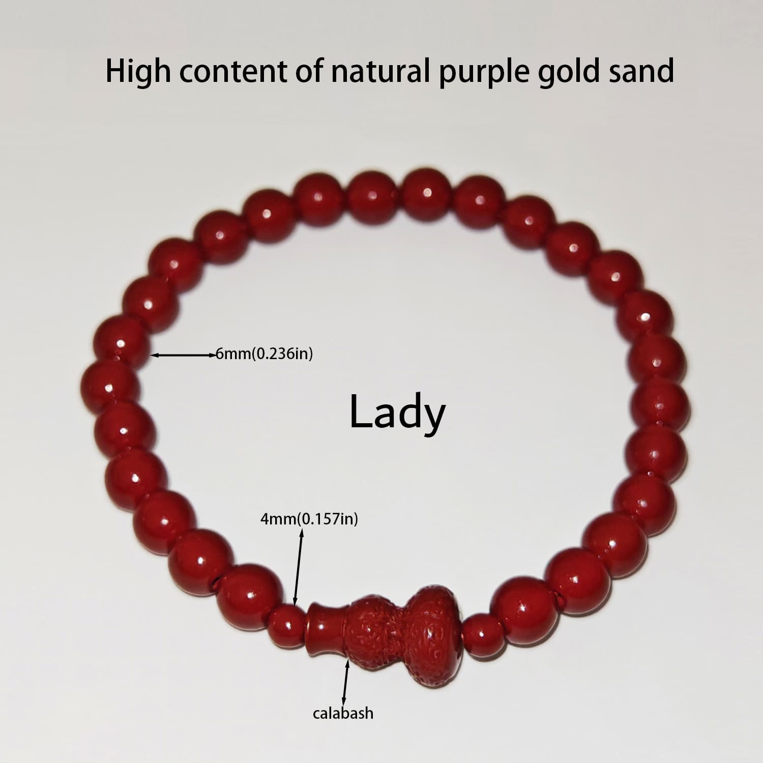 Pulsera de cinabrio con 7 diseños disponibles