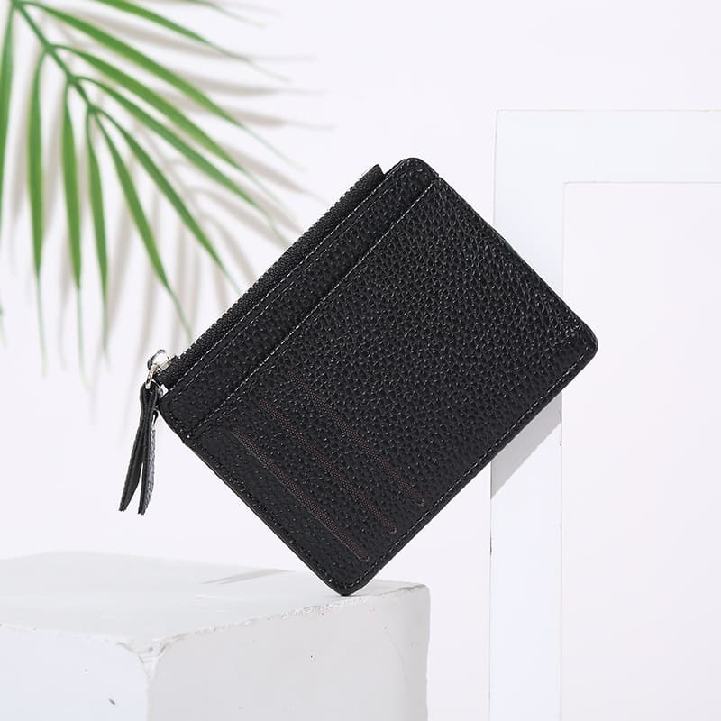 Billetera de cuero PU con patrón texturizado