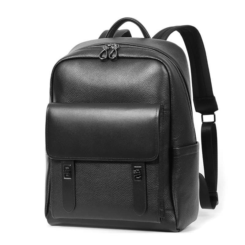 Mochila de cuero para viaje de negocios gran capacidad