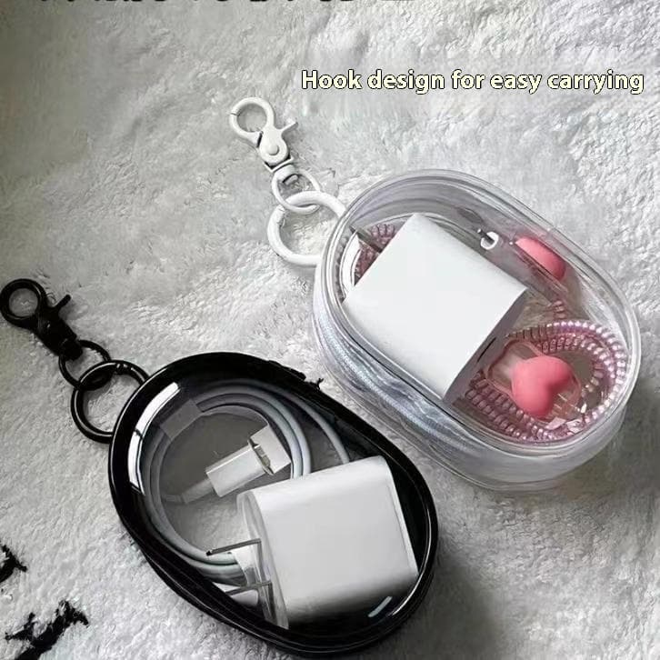 Bolsa transparente para cables y cargadores