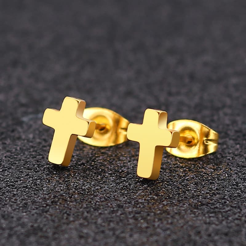 Aretes de acero inoxidable delicados