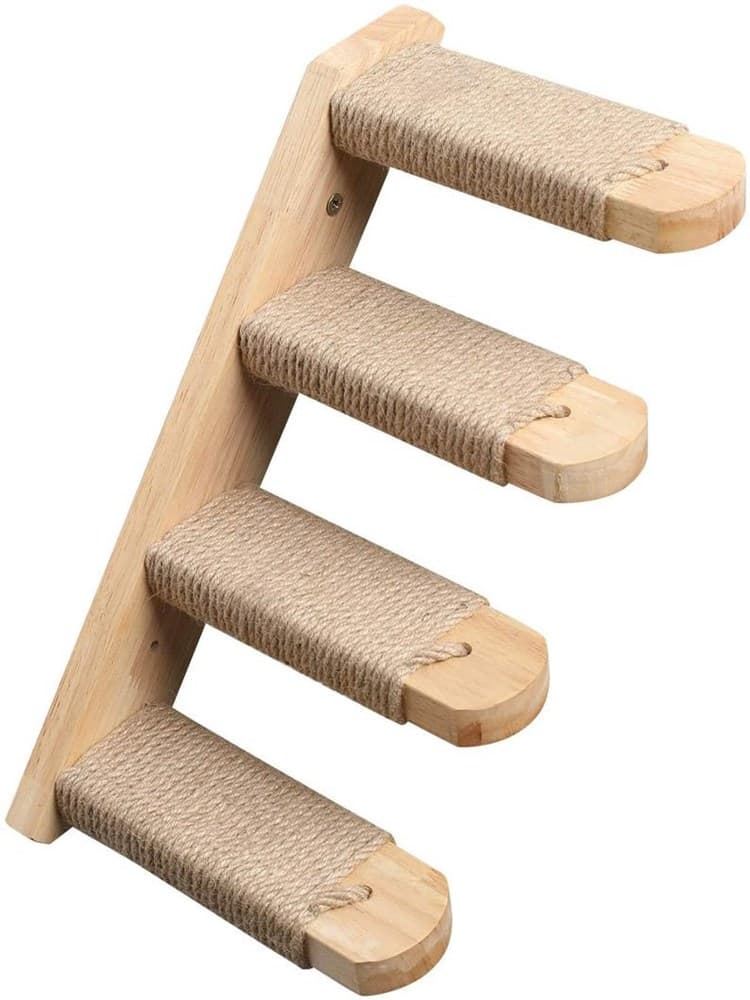 Escalera de pared de madera para gatos
