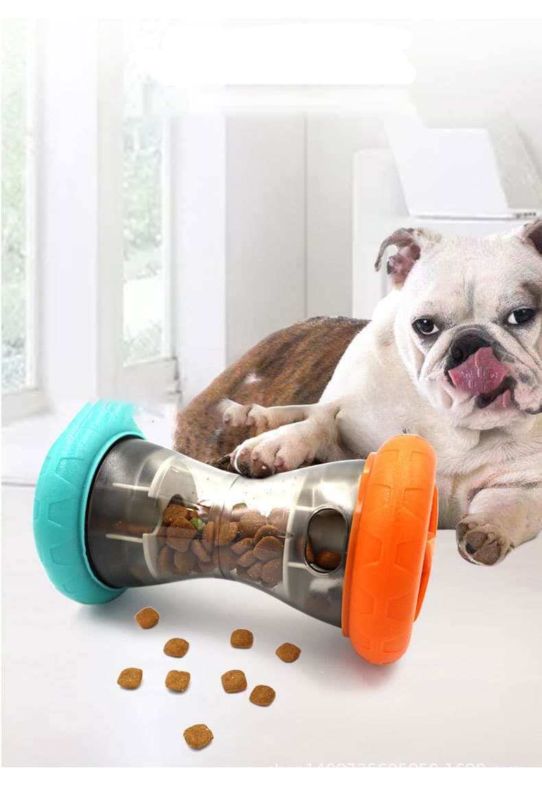 Juguete interactivo de dispenser de comida lenta para mascotas