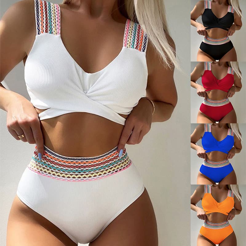 Bikini de poliéster con espalda descubierta