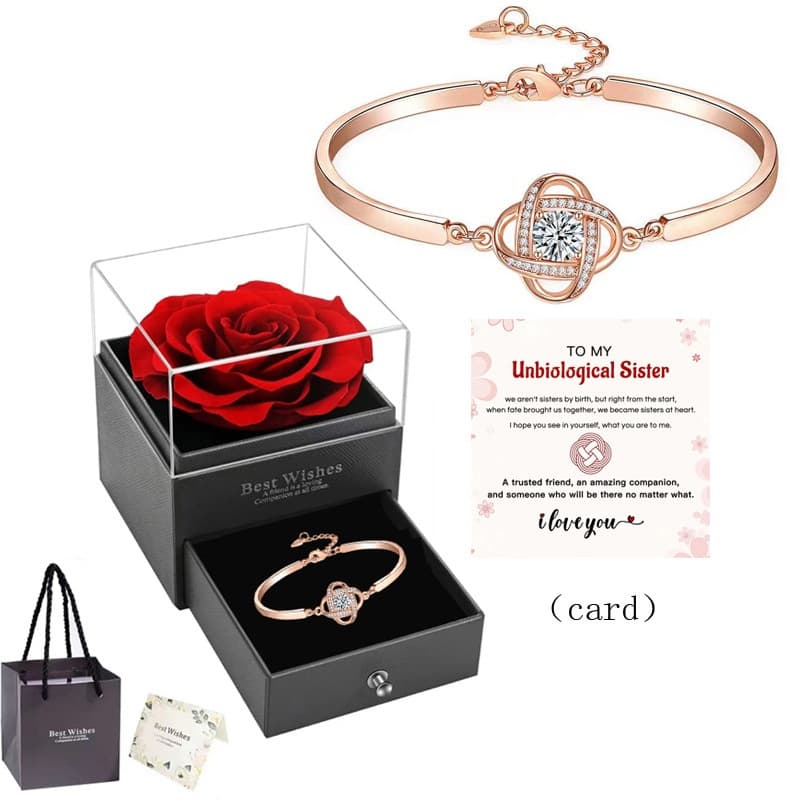 Pulsera trébol de cuatro hojas de cobre con circonitas