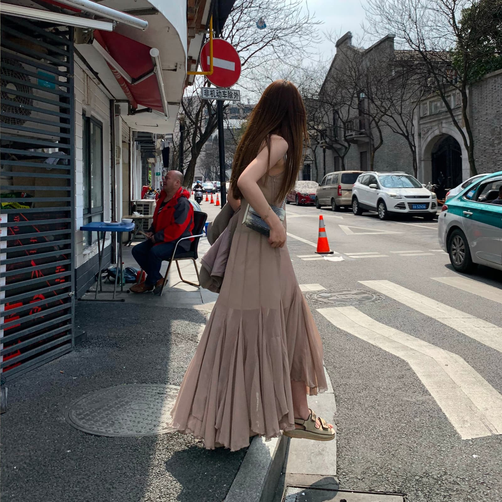 Vestido sirena de tul etéreo