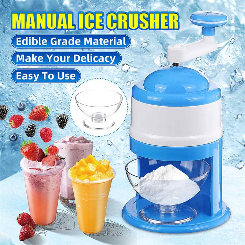 Máquina manual para raspar hielo con manivela portátil