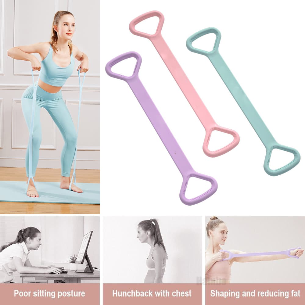 Banda de resistencia figura 8 para yoga y fitness