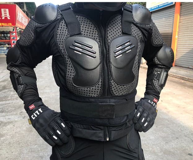 Chaqueta de protección con armadura para motociclista