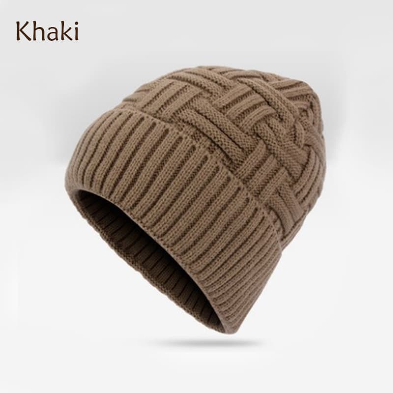 Gorro de lana grueso para invierno unisex