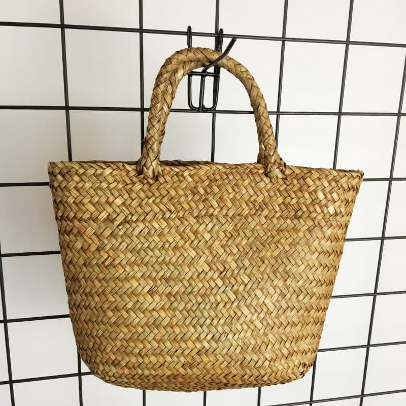 Bolsa tejida a mano con alga marina natural