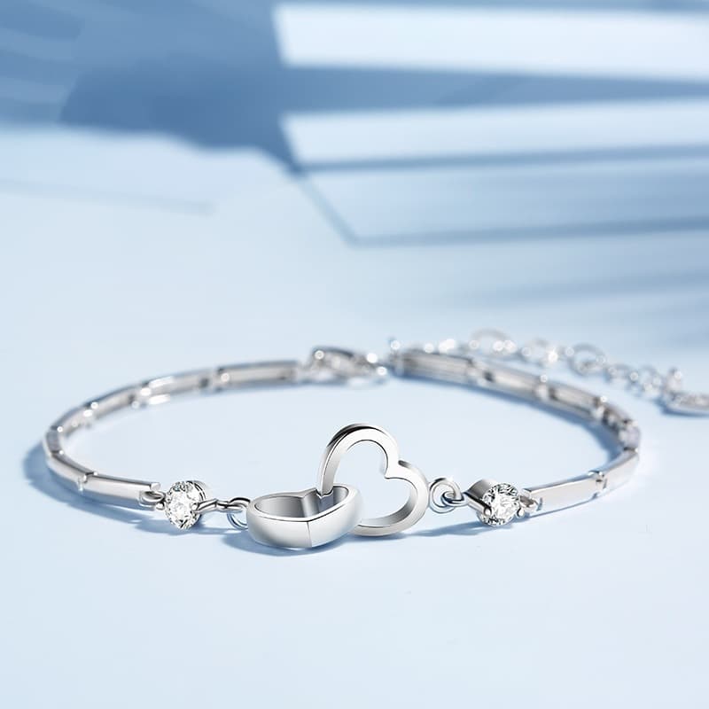 Pulsera de plata esterlina 925 con dijes para mujer