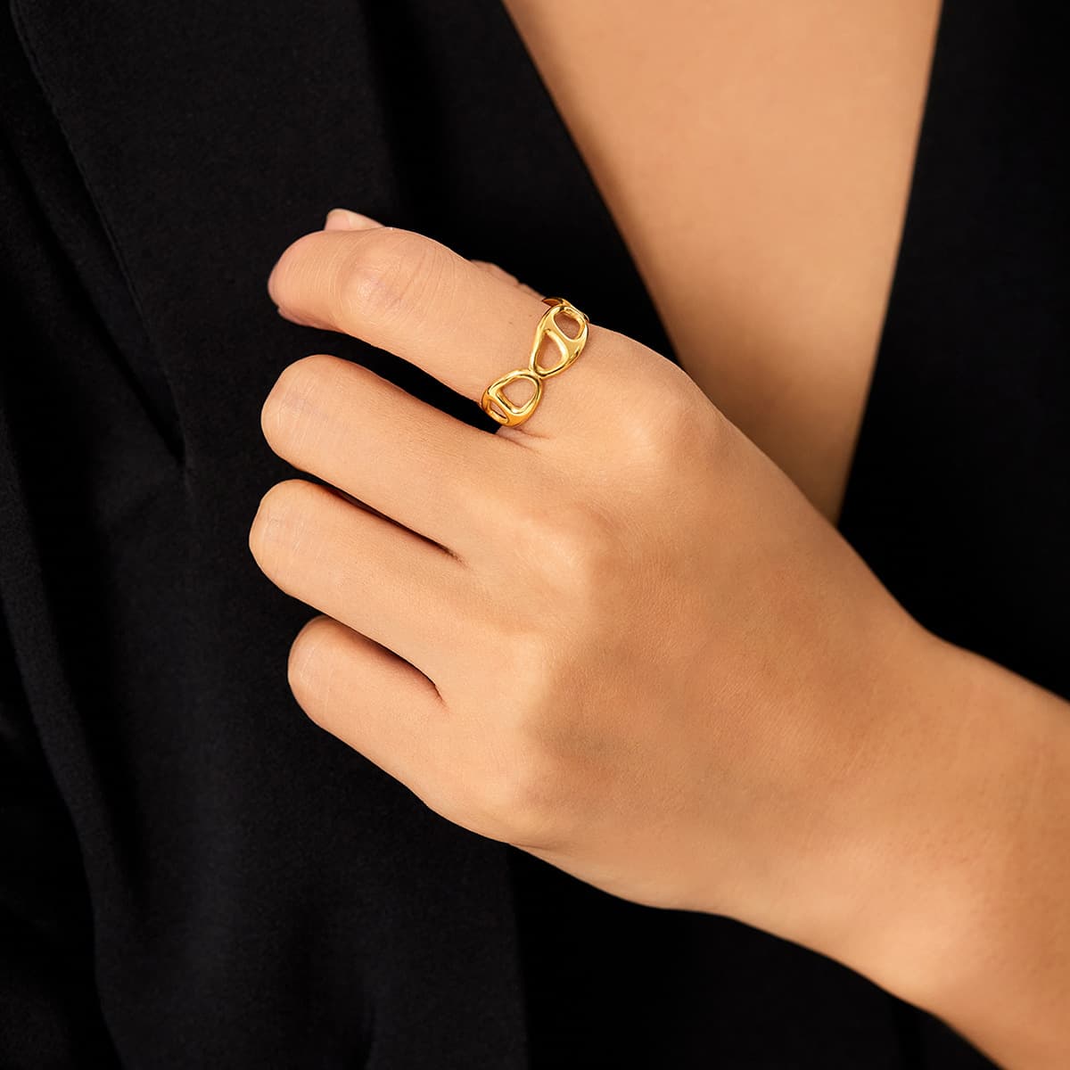 Anillo simple personalizado en estilo europeo