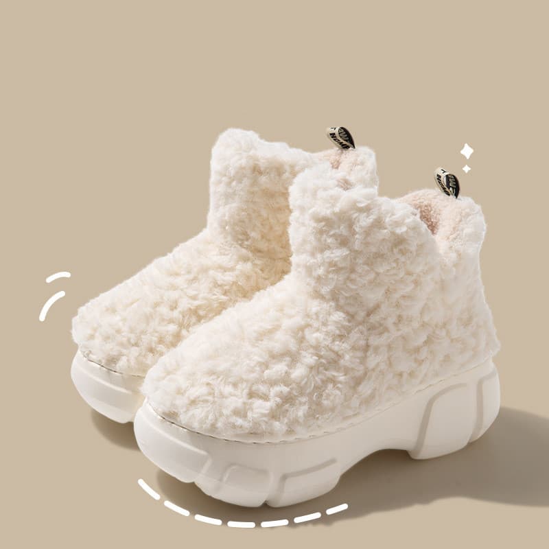Botas de invierno con plataforma de 6cm y forro de felpa