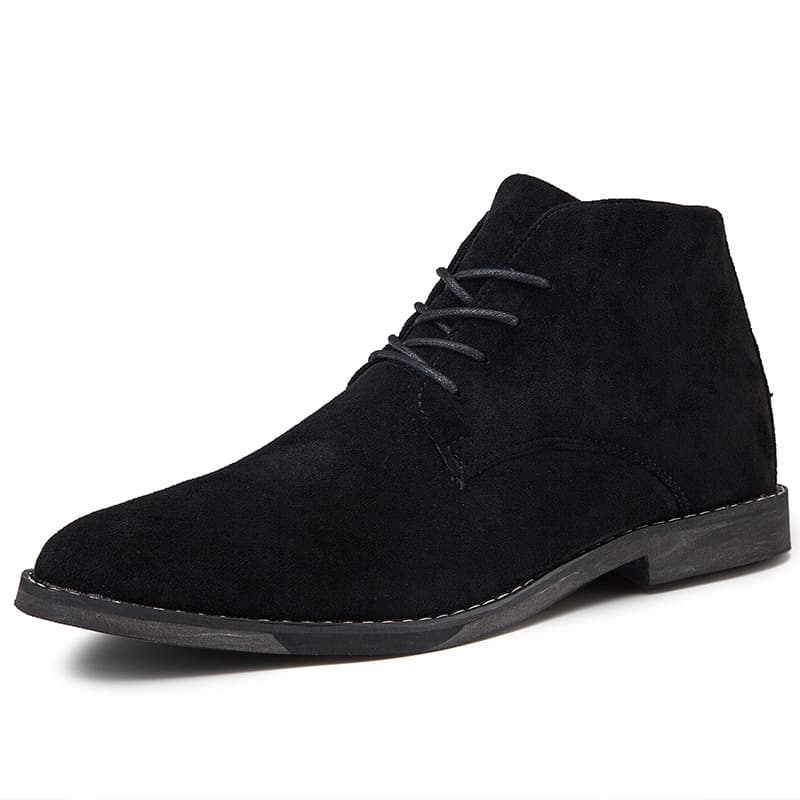 Botas de ante para hombre con punta fina