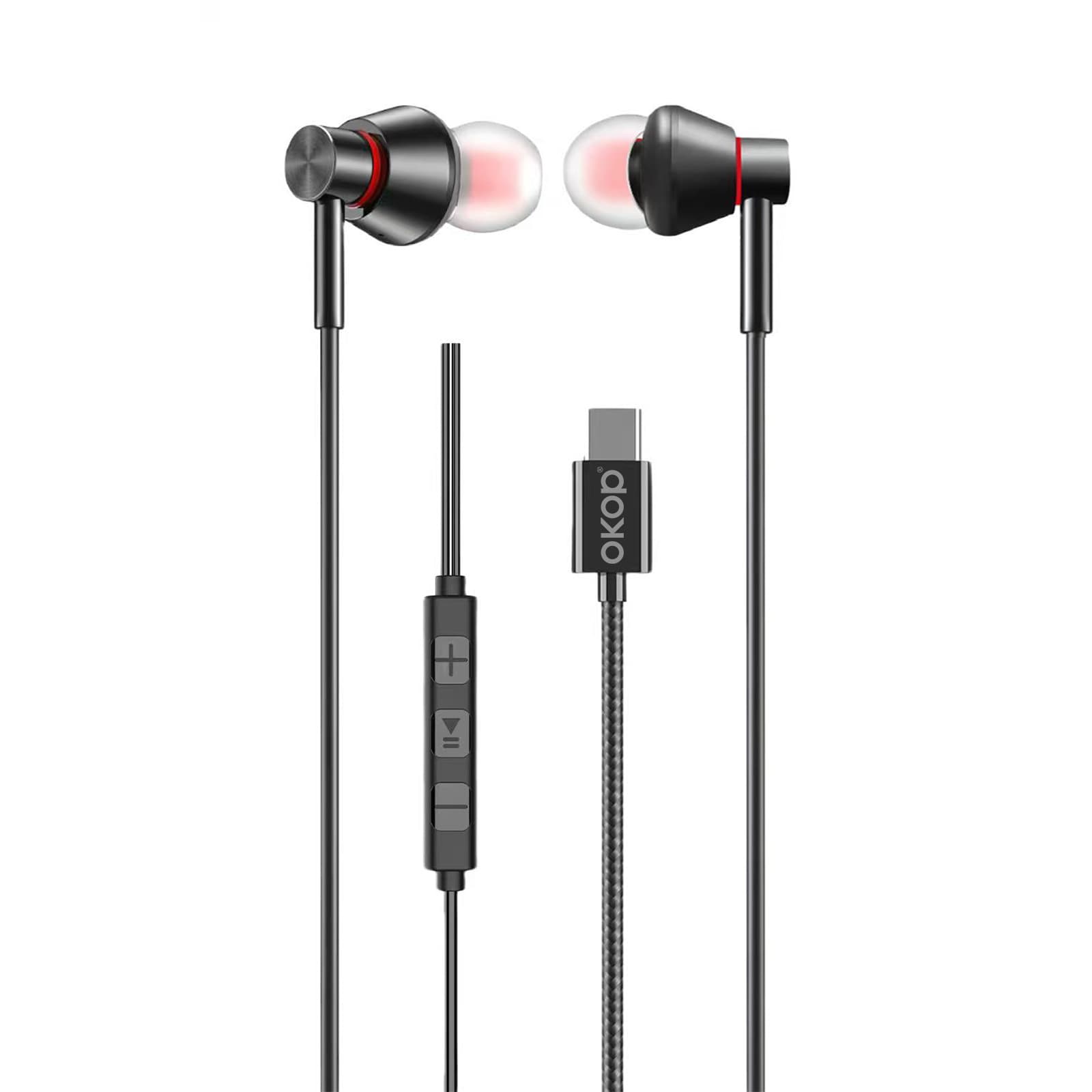 Auriculares con cable USB-C y controles en línea