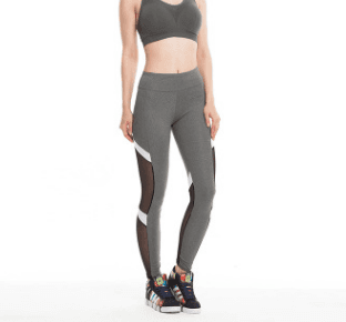 Leggings deportivos yoga de cintura alta con malla
