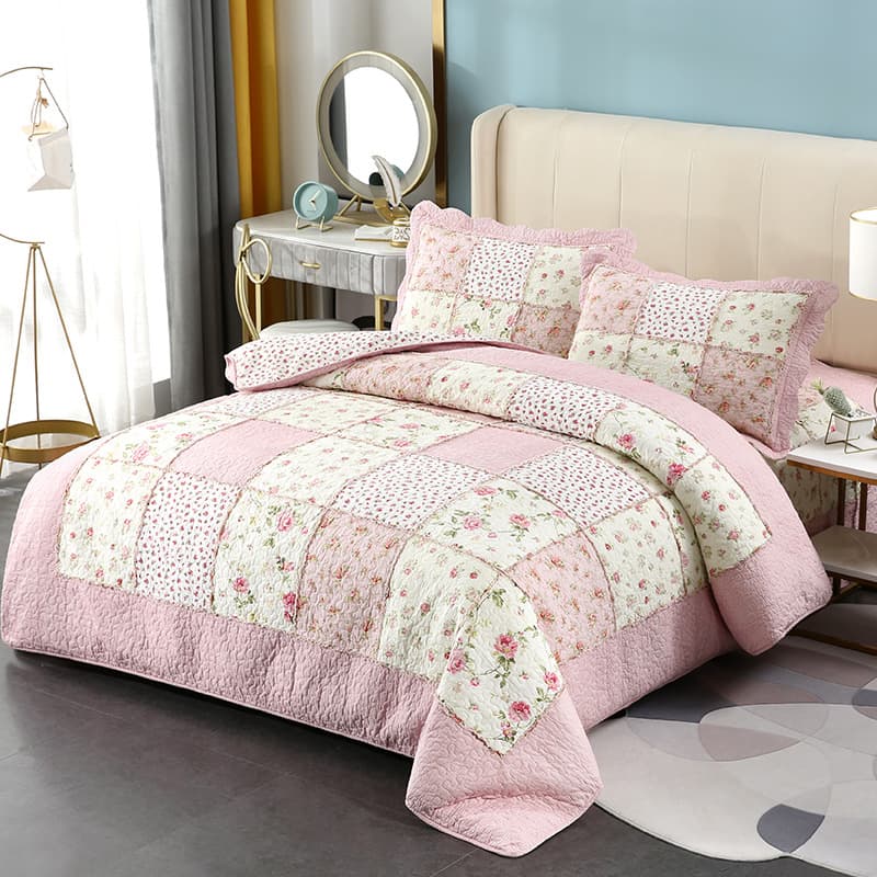 Juego de cama tres piezas diseño pastoril europeo