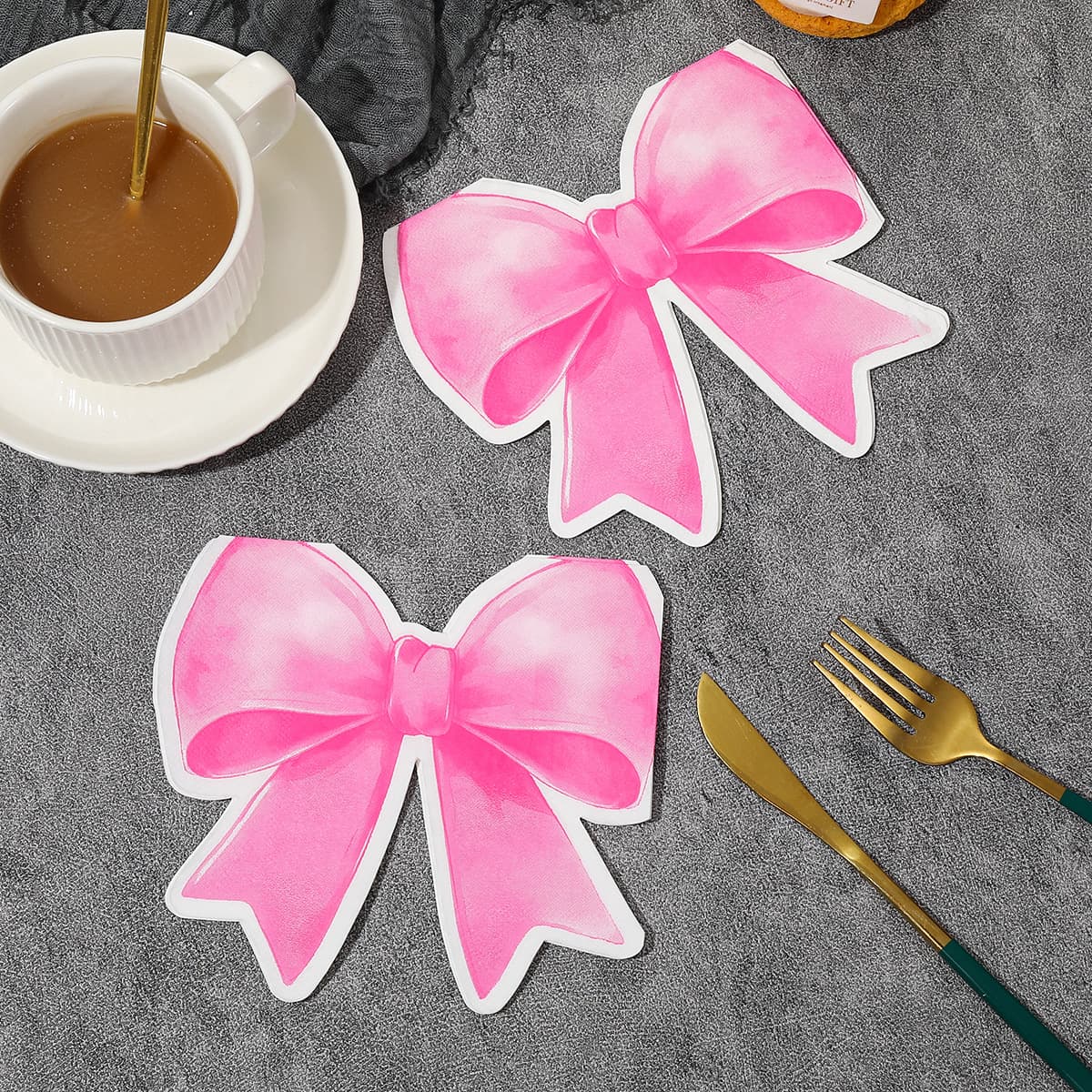 Servilletas forma de moño para fiestas y celebraciones
