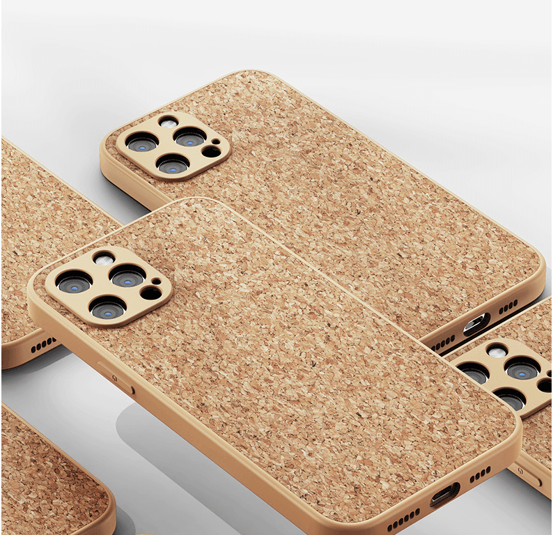 Funda para teléfono efecto madera con silicona