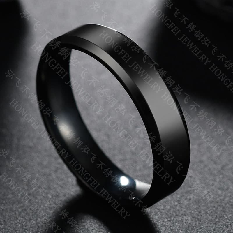 Anillo liso de acero inoxidable pulido